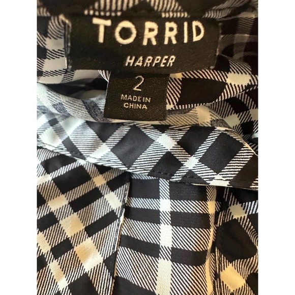 Torrid Harper Studio Crepe de Chine Pullover 3/4 Sleeve Blouse Plus Size 2 2X - Picture 7 of 12